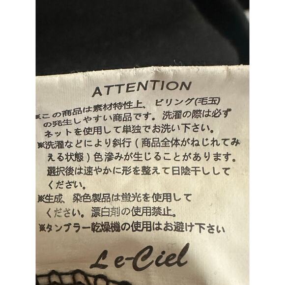 LE CIEL Black Asymmetrical Button Lagenlook Witchy Tunic Dress Long Sleeve - Picture 4 of 5